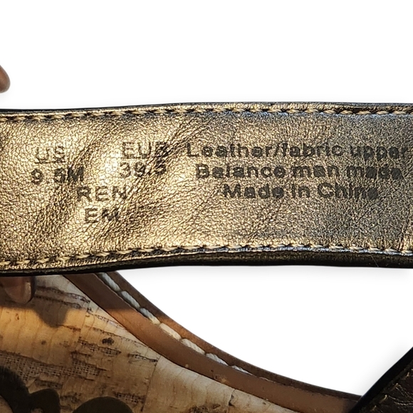 SAM EDELMAN LEATHER AND CORD PLATFORM SALDALS SZ 9.5 - Picture 8 of 9